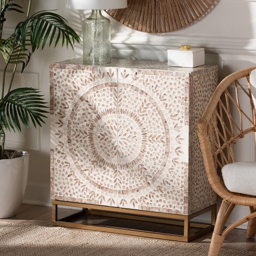 Perlmutt - Barschrank, Regal Barschrank, Wohnzimmermöbel - Bild 5 von 14