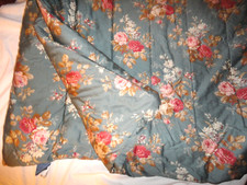 VINTAGE RALPH LAUREN SINCLAIR BLUE FLORAL 1 FULL/QUEEN COMFORTER 84X92