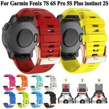 20mm Quick Fit Strap For Garmin Fenix 7S 6S 5S Instinct 2S Silicone Watch Band