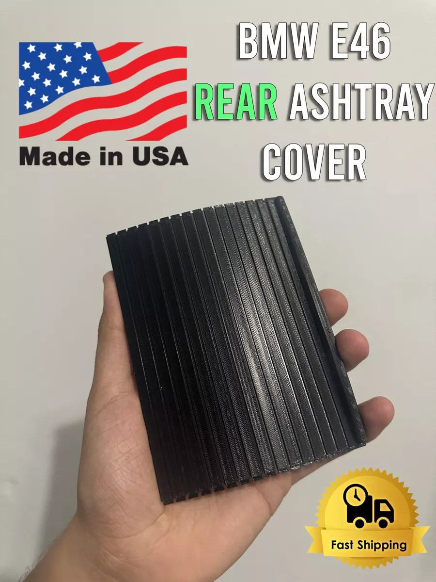 BMW E46 3 Series Rear Ashtray Cover Roller Slide Trim Direct Replacement BLACK