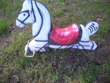 LQQK  Rare Vintage Zebra Spring Ride On  Playground Ride