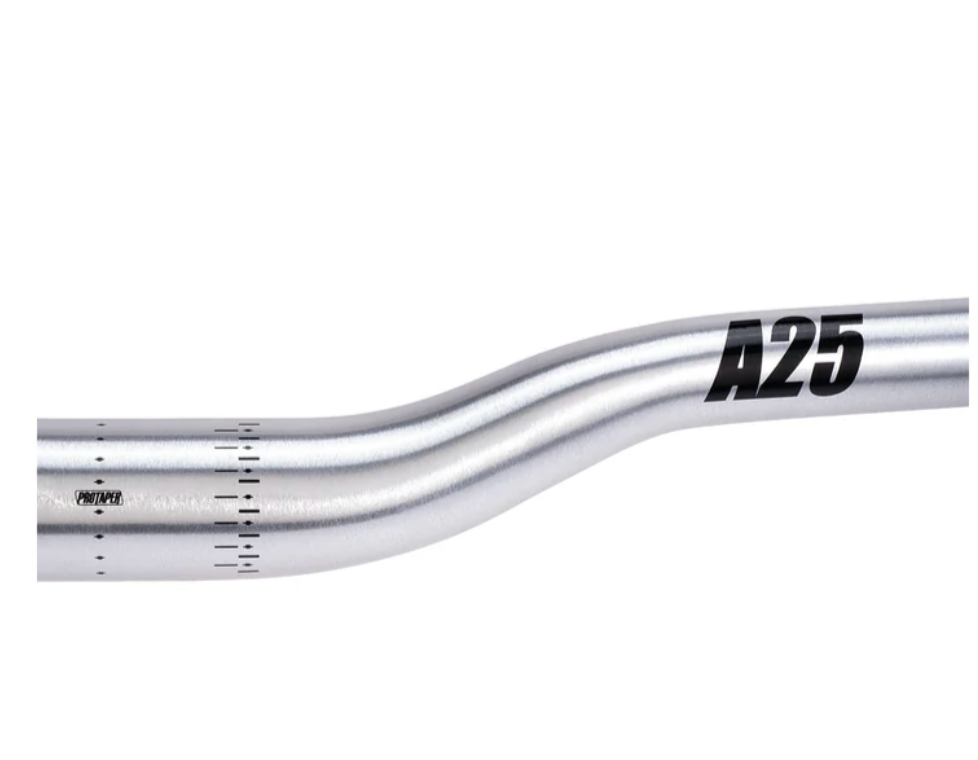 ProTaper A25 35mm Handlebar - 810mm - 25mm Rise Silver Aluminum