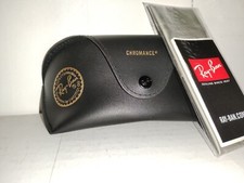 Ray Ban Black Sunglasses Case Snap Closure Belt Loop w Cleaning Cloth  Book