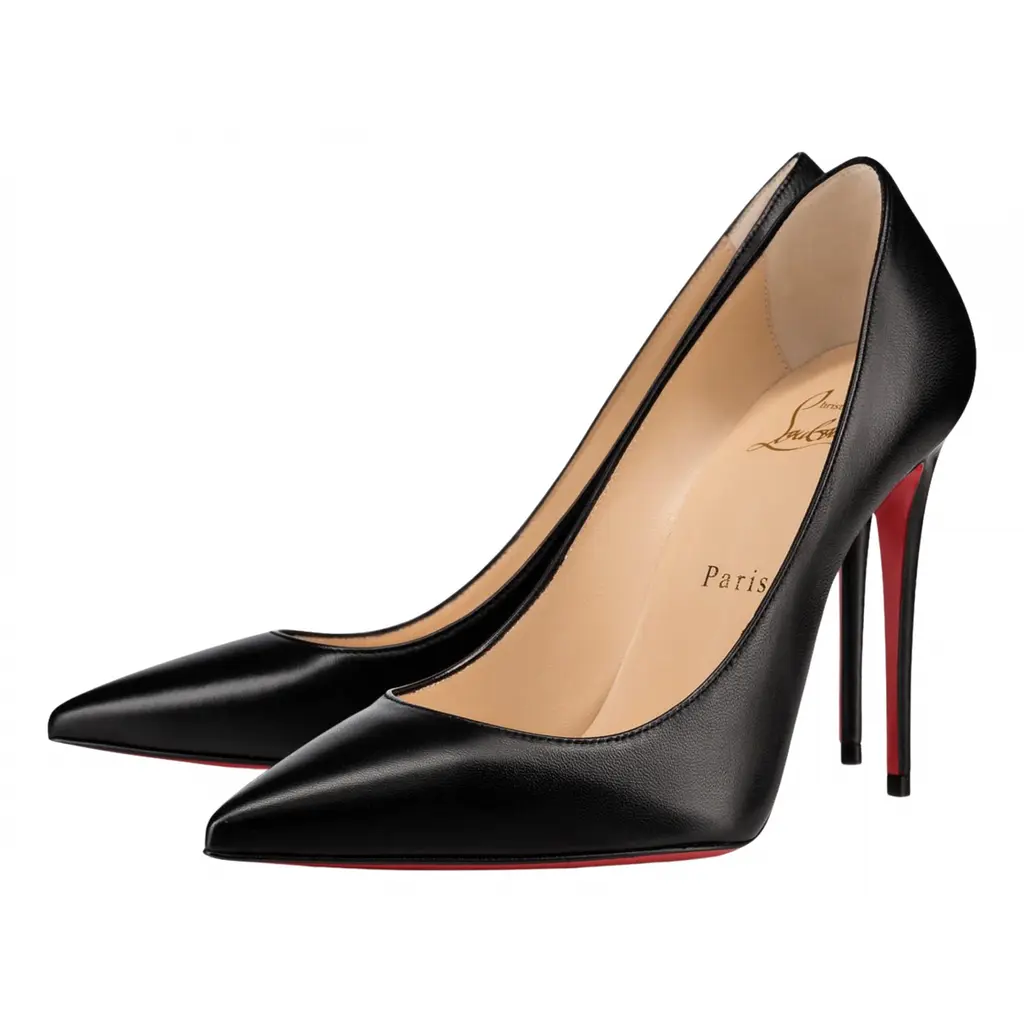 新品✨ルブタンROUCOULOUCOU 100 NAPPA SHINY　37.5 Christian Louboutin Kate 100 Black Nappa Shiny Leather Classic