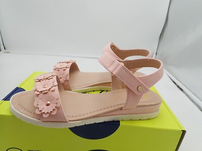 WHITE MOUNTAIN Kids Ease Floral Sandal, Lt.Blush/Smooth, size 2 M