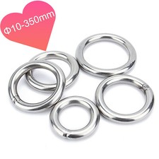 Stainless Steel Ring Welded Metal O Ring Pet Collar CS 3mm-12mm OD 6mm -150mm