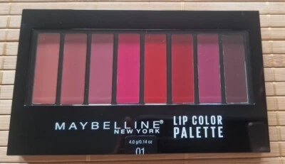 New Sealed Maybelline New York Lip Color Palette 8 Colors - Brush Included - 4g - Photo 1/4