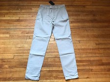 ALEXANDER MCQUEEN McQ GREY CASUAL COTTON PATCH SIGNATURE LOGO KHAKI PANTS 46 30