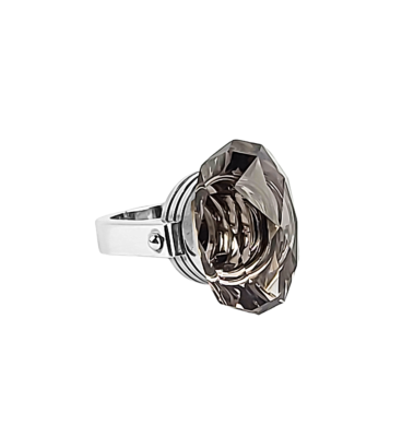BACCARAT JEWELRY BOUCHONS DE CARAFE ST. SILVER MIST OVAL RING SIZE