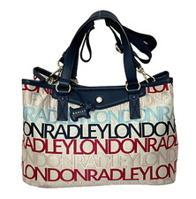 Radley Signature Jacquard Medium Multiway Crossbody Bag Grab Bag Dove Grey New