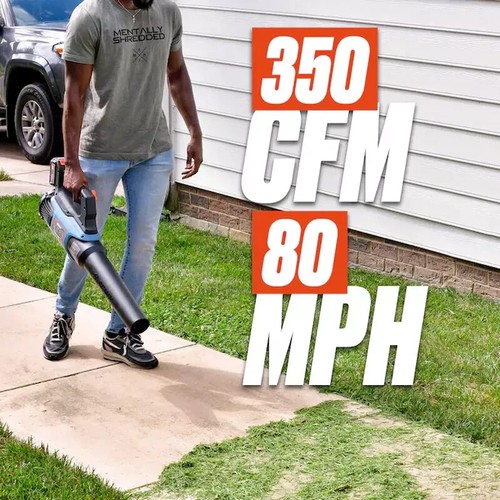 Senix 20V Max Handheld Leaf Blower - 350 CFM, 80 MPH, 4 Ah Battery Included - Picture 7 of 14