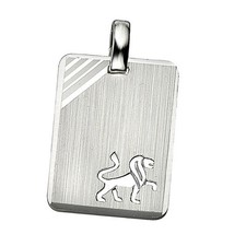 moderne Sternzeichen Gravur Anhänger mit Namen Datum und Kette Echt Silber 925