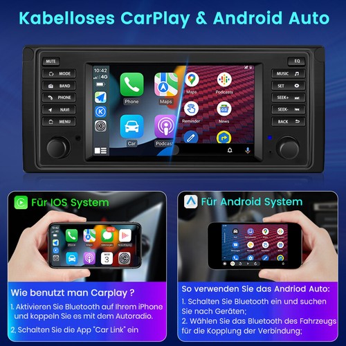 7"Android13 Autoradio CarPlay Für BMW E39 X5 E53 GPS Navi DAB+ WIFI BT DSP 2+64G - Bild 5 von 18