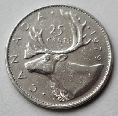 Kanada, 1979, 25 Cent Münze. 25c Münze. Quarter Dollar. (W118).