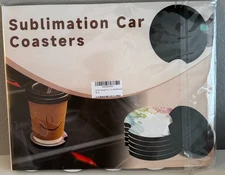 40 PCS Sublimation Blank Car Coasters, 2.75 in Circular Opening Blank Sublimatio