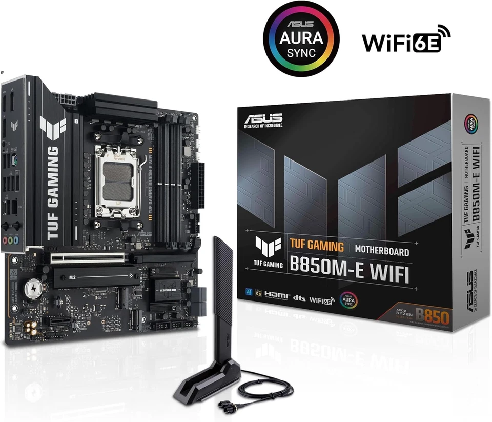 ASUS TUF B850M-E Gaming Wi-Fi AMD Micro-ATX Motherboard, 8+2+1 Power Stages, DDR - Image 3 of 4