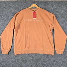 Southern Marsh Seawash Caramel Crewneck Sweatshirt Men's Size Small Cotton