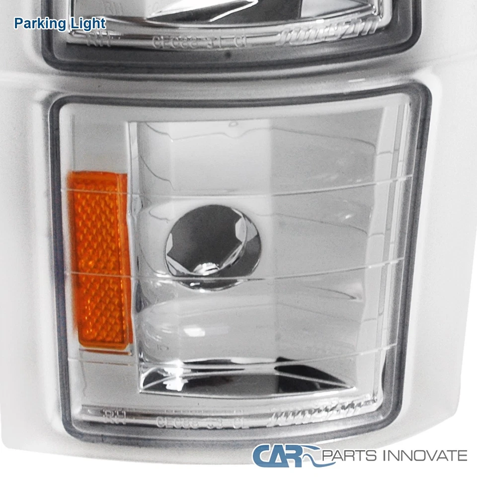 Fit 94-98 Chevy C10 C/K Silverado Pickup Clear Corner Turn Signal Lights+Amber Foto 3 de 4