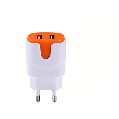 USB Netzadapter für Huawei P Smart Z 2 Ports orange