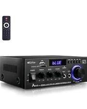 WOOPKER AK-45 Pro Amplifier Home Audio Stereo Receivers with Bluetooth 5.0,Max