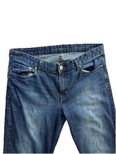 Calvin Klein Mens Jeans Size 34x34 Relaxed Straight Leg Dark Wash Cotton Blend