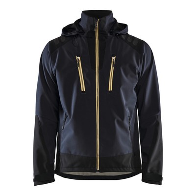 Blakläder Softshell Jacke dunkelblau gelb Unisex-Größe: XL