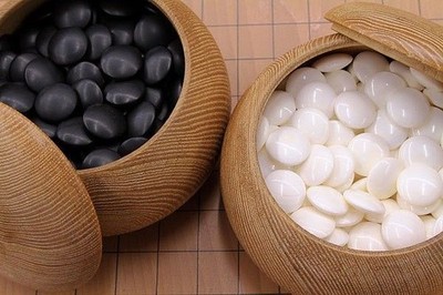 Go Stones Clam Nachiguro Igo Bowls Japanes Board Game Black & White Set Size 31