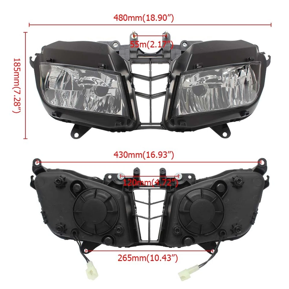 Front Headlight Lamp Assembly Angel Devil Eyes Fit For Honda CBR600RR 2013-2018 - Изображение 2 из 4