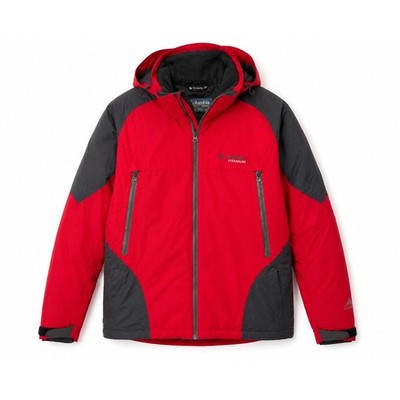 Columbia Titanium Omni-Heat 3-in-1 Ski Jacket Red Black Mens Medium M
