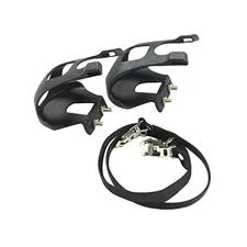  1 Pair Bike Pedals with Toe Clip and Strap, Bicycle Toe Clips As Picture Show