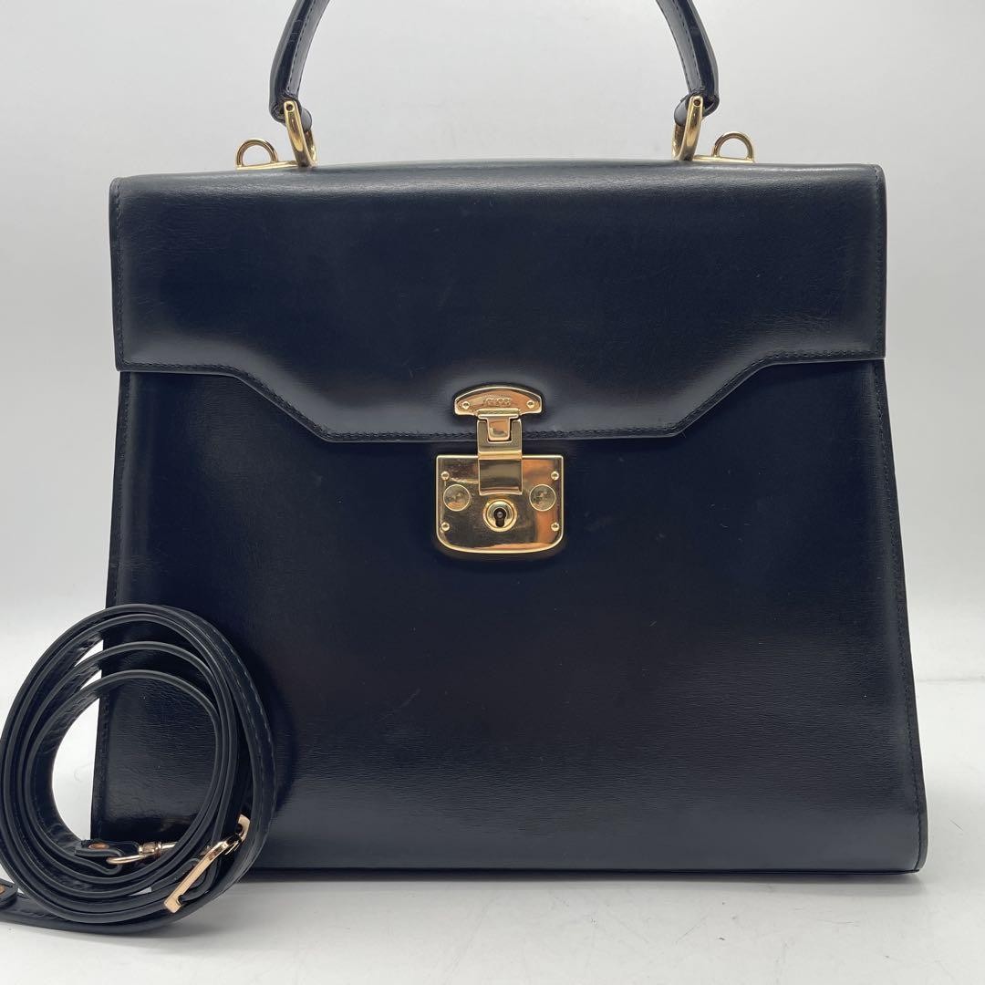 Gucci Lady Rock Navy Leather 2-Way Shoulder Handbag