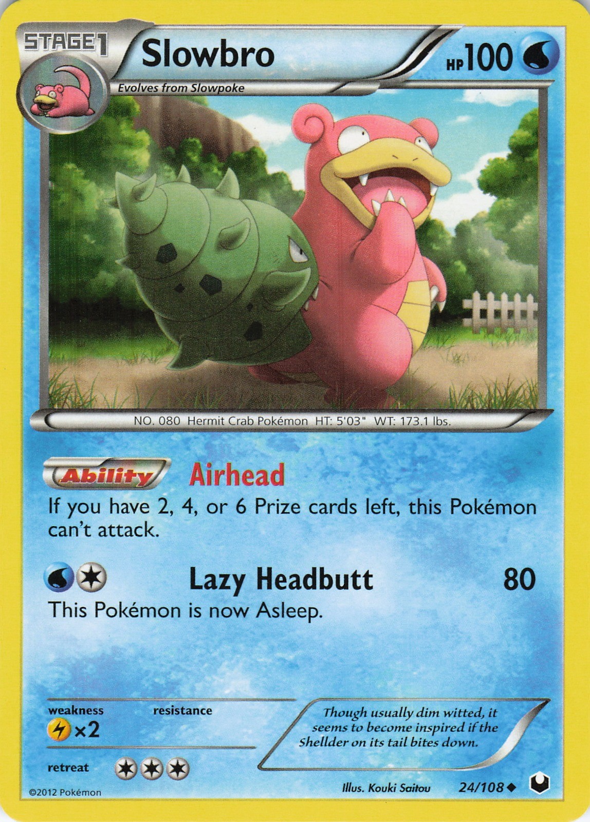 Slowbro Uncommon Dark Explorers 24/108 NM