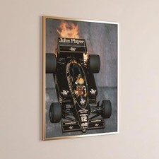 Toile Décorative Ayrton Senna Formule 1 - 30x45 Cm - Neuf Sous Emballage