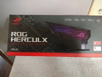 ASUS ROG Herculx Graphics Card Holder Adjustable Anti-Sag GPU Support RGB Black