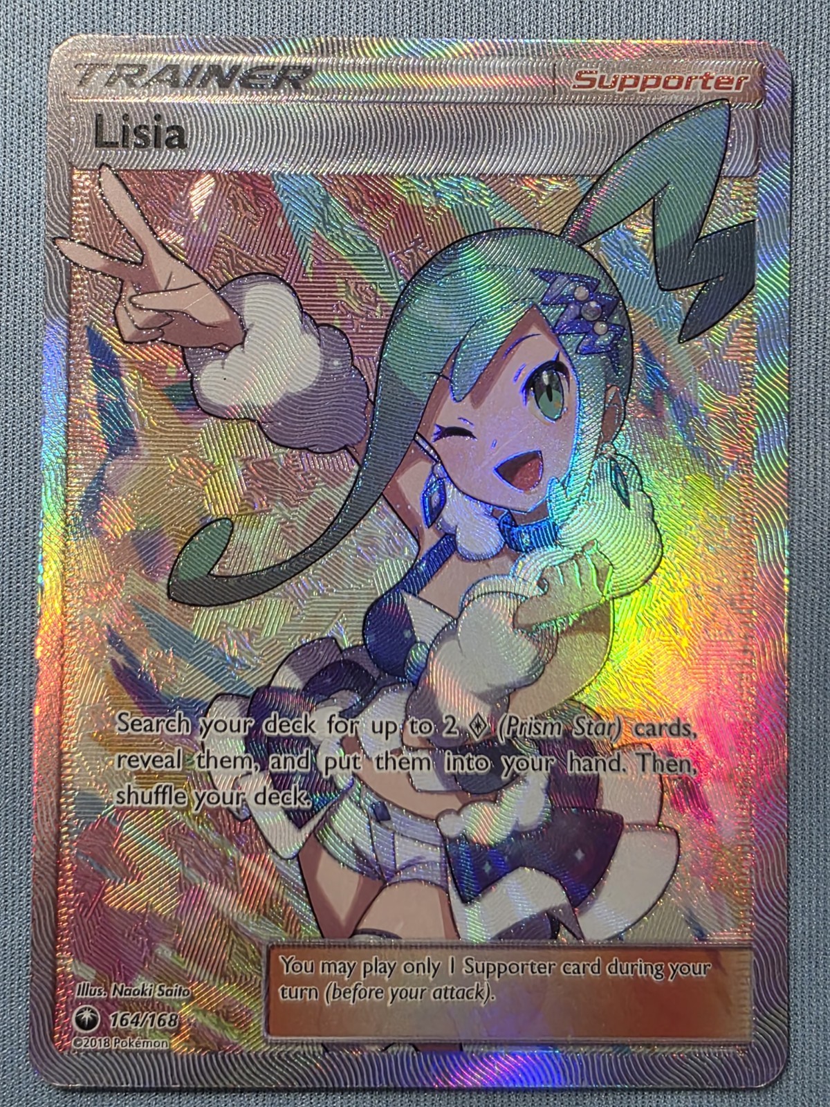 Pokemon TCG Lisia Full Art 164/168 SM Celestial Storm Trainer Ultra Rare
