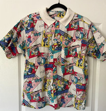 Vintage Jordache comic button up short sleeve shirt