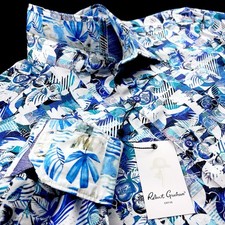 Robert Graham Geometric Floral Vibrant Print Sport Shirt Large 198