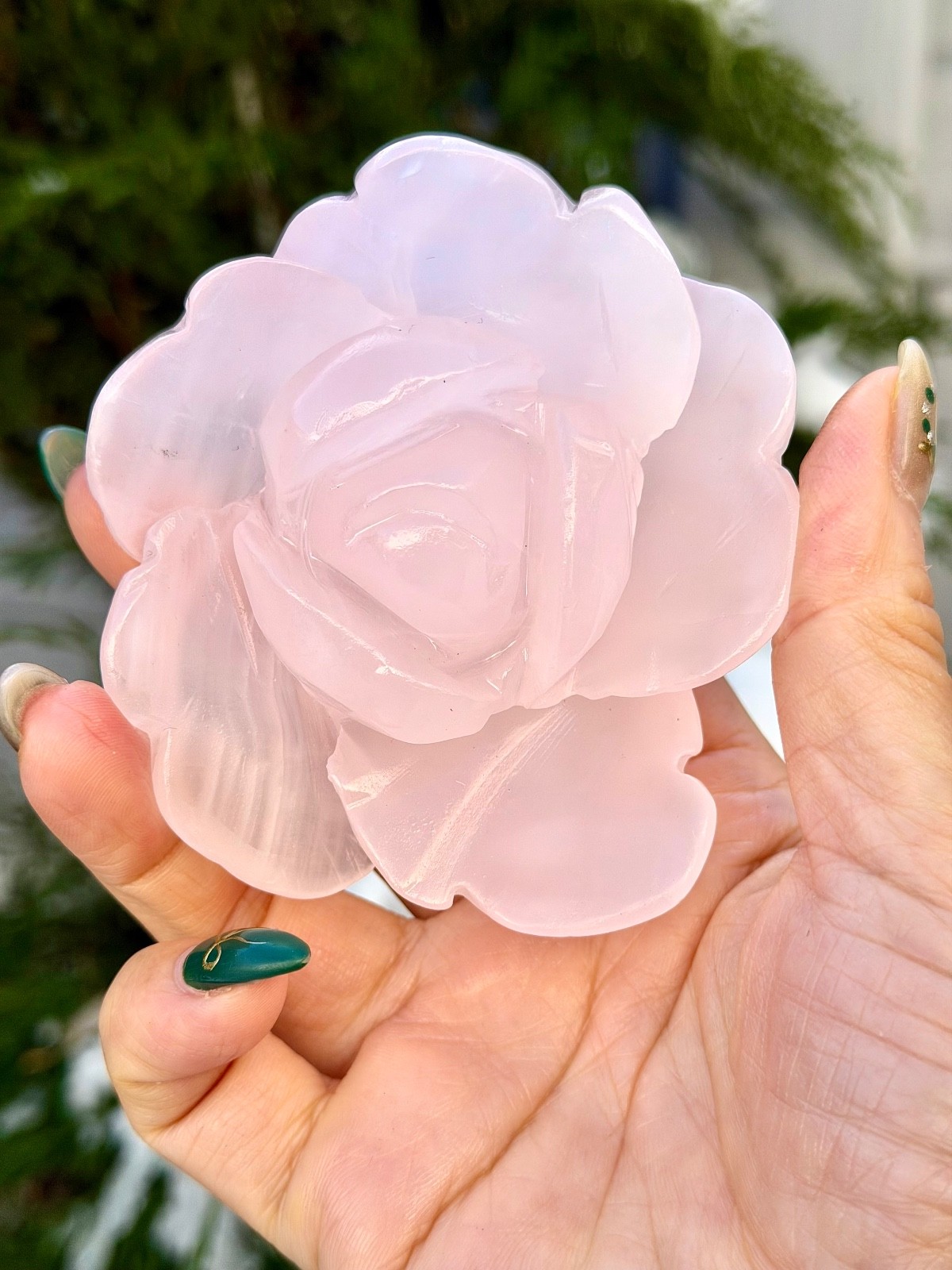 Wholesale Lot 4-5 Pcs Natural Mangano Calcite Flowers Crystal Healing Energy