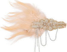 1920s Rhinestone Flapper Feather Headpiece Roaring 20s Great Gatsby Fascinators