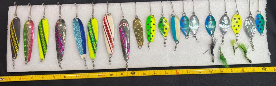 Walleye Trolling Spoons lote de 19, 4 señuelos de bonificación Foto 3 de 4