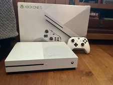 Microsoft Xbox One S 1681 White Video Gaming Console with HDMI and USB Ports