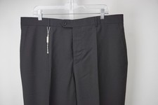 Dolce & Gabbana Solid Black 100% Wool Dress Pants Sz 56 NEW