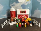 Vintage 1968 Fisher Price Little People Farm Barn and Silo #915. Complete.