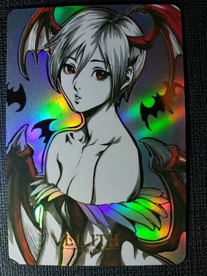 Lilith Darkstalkers Goddess Waifu Anime Engraved Holo Foil Art Card ACG