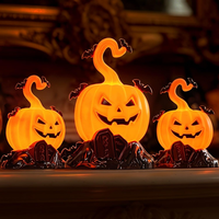 Halloween KüRbis LED Deko Set 3 StüCk FüR Innen & AußEn, Gruselige Beleuchtung