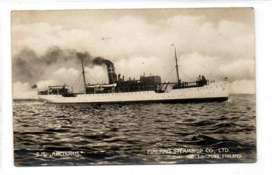 S.S. ARCTURUS: Finnische Dampfschifffahrtsgesellschaft Postkarte (um 91974)