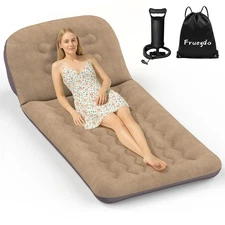 Inflatable Camping Single Air Mattress with Adjustable Backrest - Inflatable ...