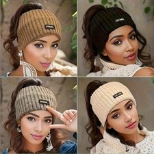 "Women's Winter Knitted Headband Wide Warm Elastic Hair Band Sport Hair Accessor