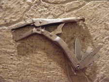 Used Vise Grip Brand Pliers Multi Tool by Schrade USA, Knife Blade, Saw, etc