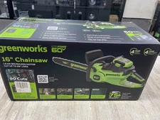 GreenWorks 60V Cordless 16” Brushless Chainsaw (CS60L6510)w/ battery no charger